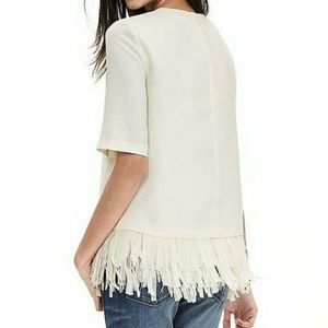 Banana Republic fringe top ** black